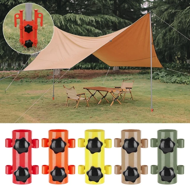 Outdoor Camping Tent Awning Rod Holder Nail Windproof Canopy Fix Rod Iron  Holder Tube Tent Awning Pole Accessories Fixing Pegs - AliExpress