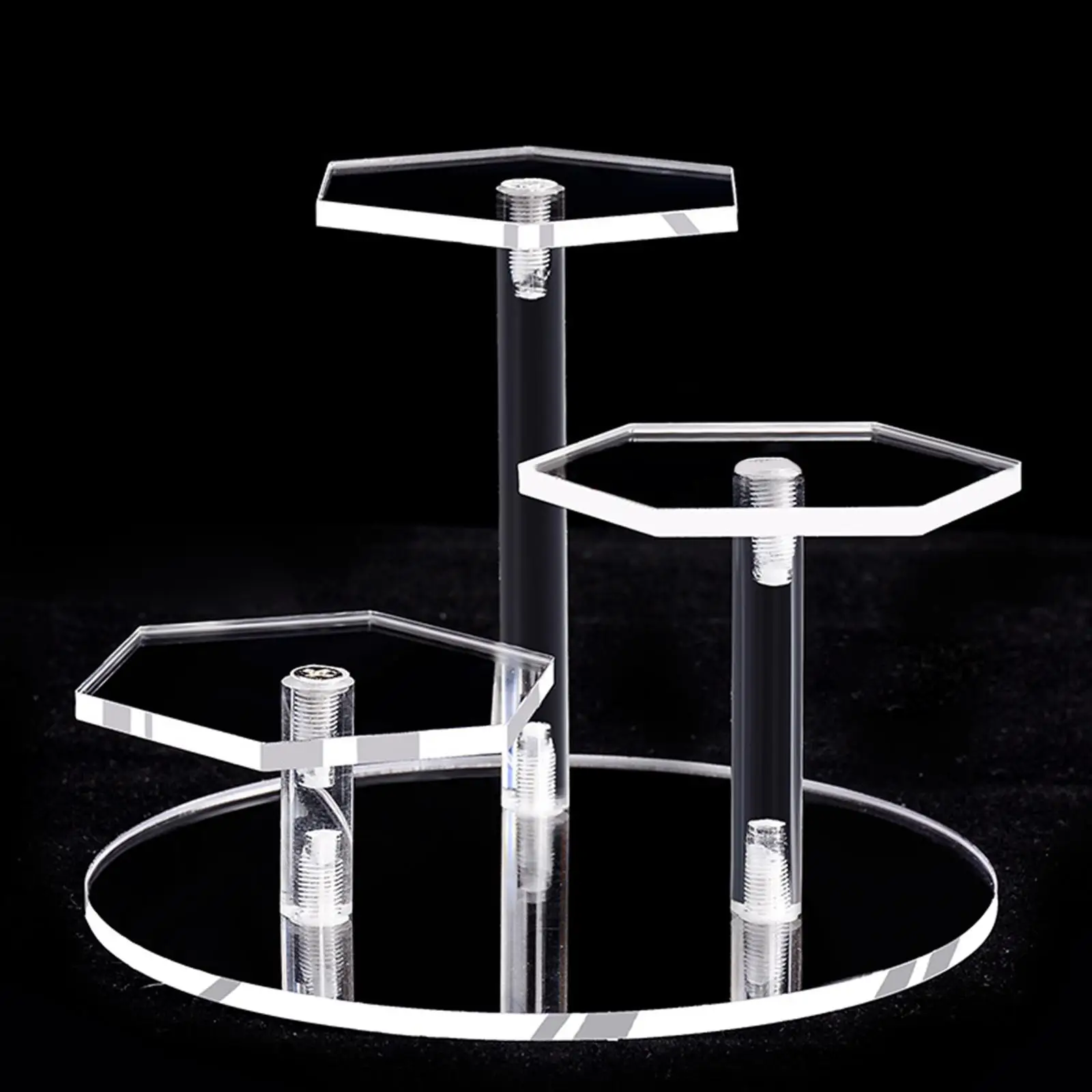 Display Holder Base Sturdy Multilayer Full Display Acrylic Clear Storage Rack for Decoration Home Organizer Collectibles Desktop