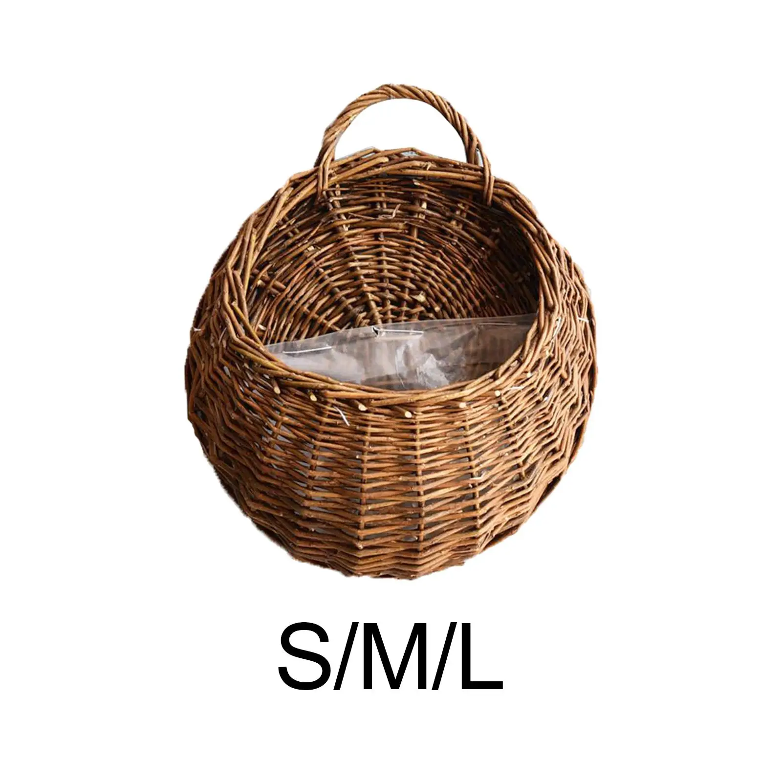 Woven Flower Basket Rustic Laundry Basket Round Crafts for Patio Wedding