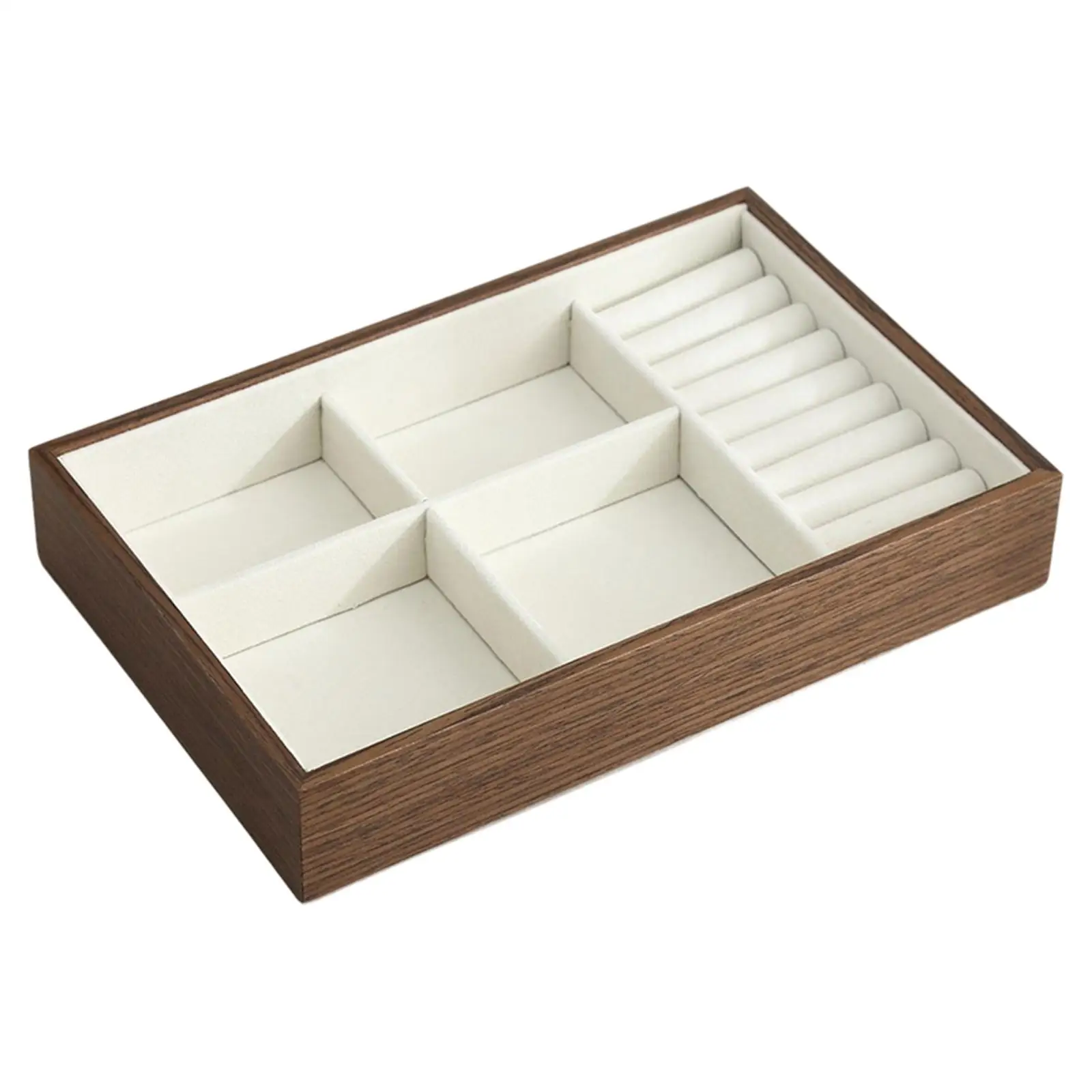 Wooden Jewelry Storage Tray Box Storage Box with Lid Display Storage Case for Drawer Jewelry Organizer for Bracelet Brooch Ring