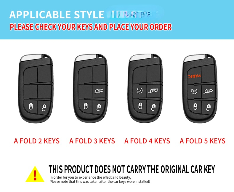 Portachiavi custodia portachiavi per Jeep Renegade Compass Grand Cherokee per Chrysler 300C Wrangler Dodge accessori auto portachiavi - S3dd36849cae841d8916c005657b0f197k