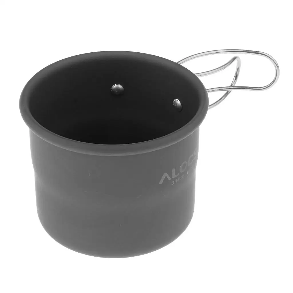 150ml Aluminum Alloy  Mug with Foldable Handle for Camping Hiking Travel Fishing
