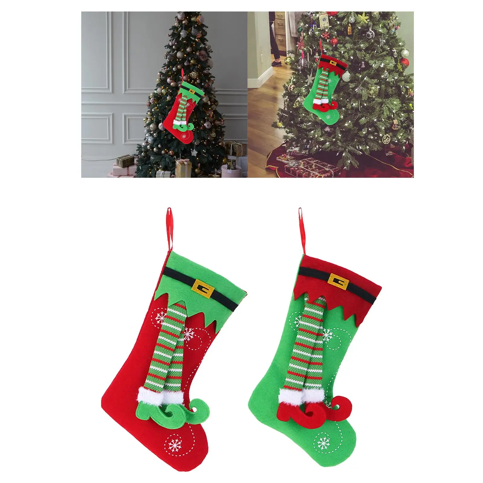 Rustic Christmas Decorative Stocking for Office Holiday Indoor Festival