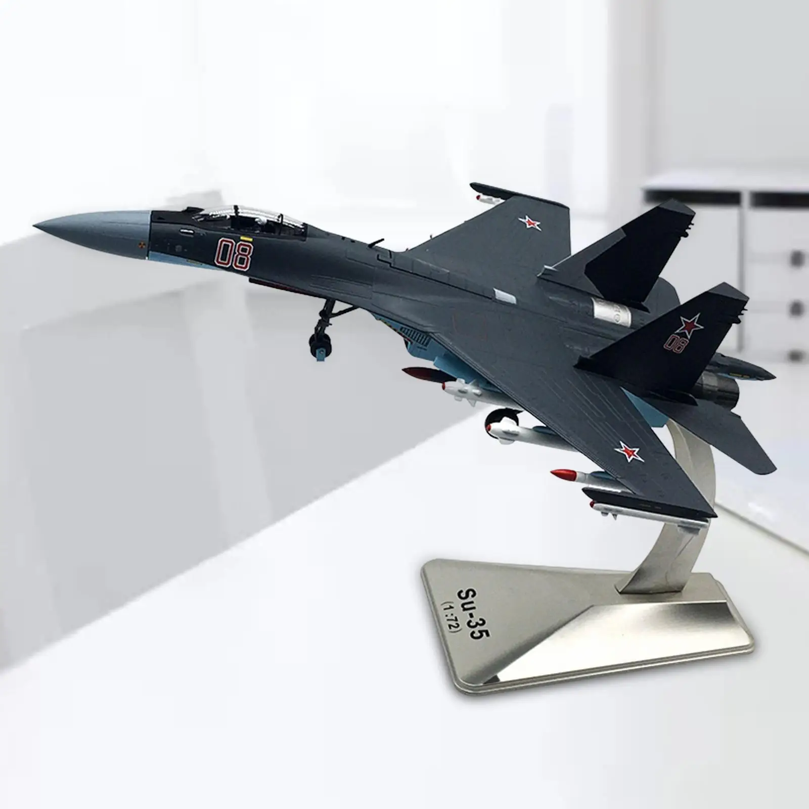 1:72 Scale  SU-35   Models Simulation  Toy Birthday Party Favors Office Decor Diecast Plane Model Kids 