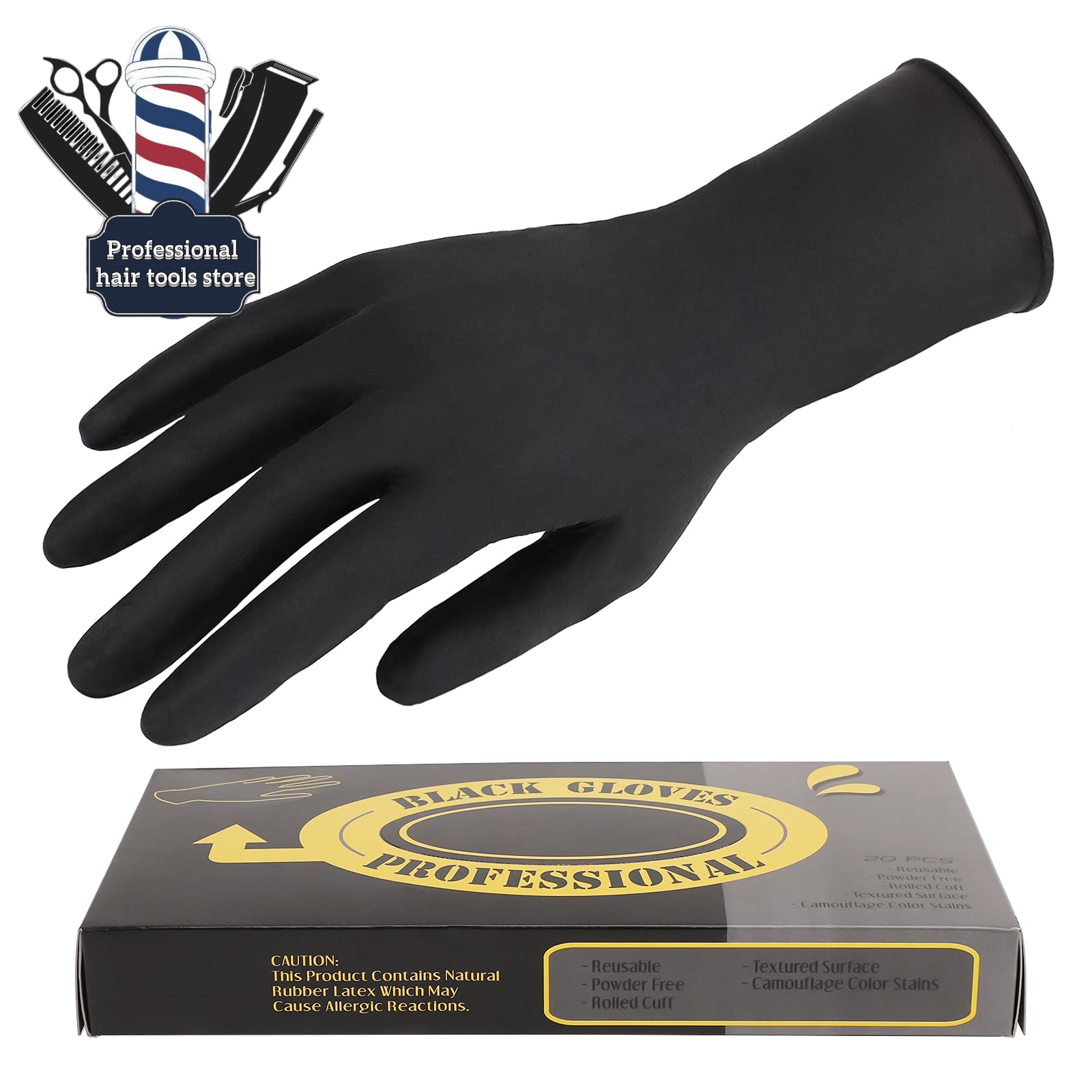 Best of 20pcs Hair Dyeing Thicker Rubber Gloves Technician Gloves Durable Anti-slip Barber Accessory Hair Styling Tools Black Gloves Reviews & Tips