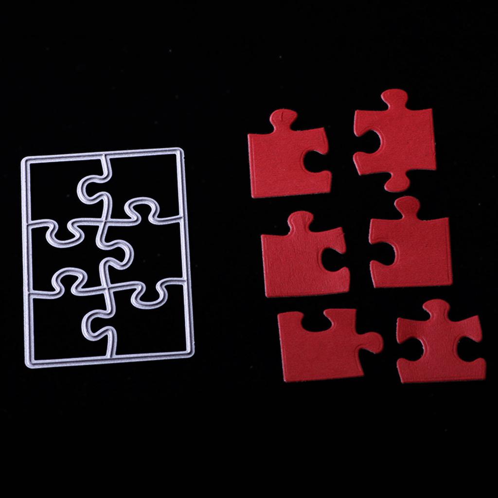 Metal Cutting Die Rectangle Puzzle Jigsaw Cut Dies Stencils for DIY Scrapbooking Paper Embossing Decoration