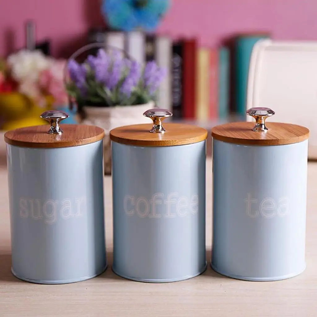 3x Condiment Pot Seasoning Container Spice Jar Kitchen Honey Canisters
