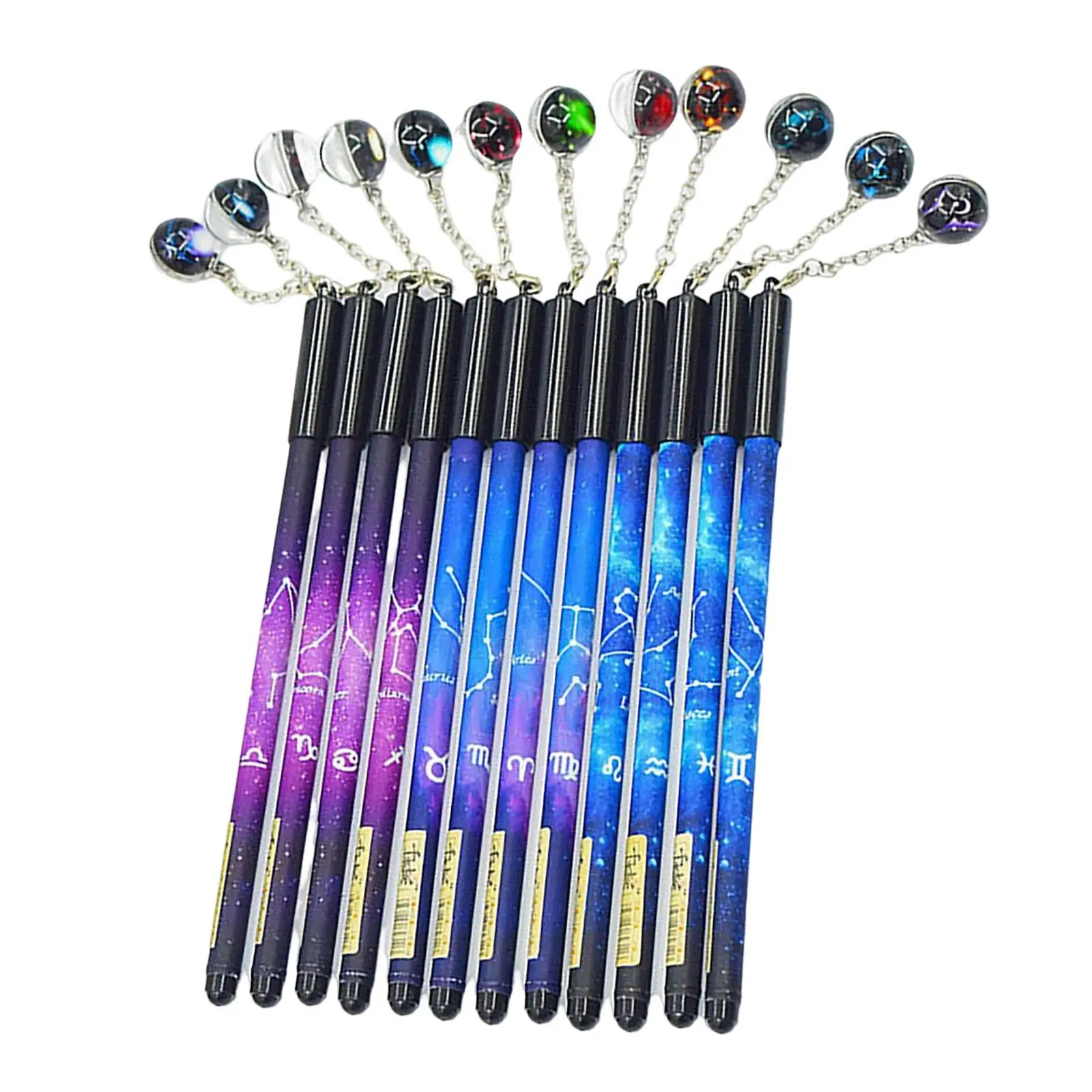 12 Pieces Constellation  Student  Drawing 0.5mm Writing Pendant Neutral Gel  for Stationery Office  Gift Supplies