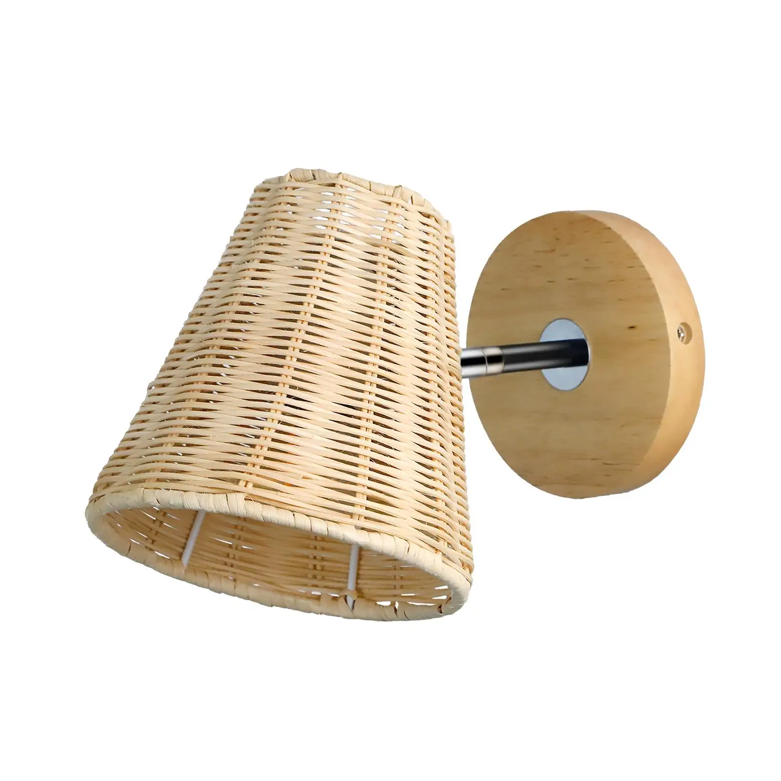 Rattan Wall Sconce Bohemian Woven Lampshade Wall Mounted Wall Light Bedside Lamp for Living Room Corridor Aisle Restaurant Hotel