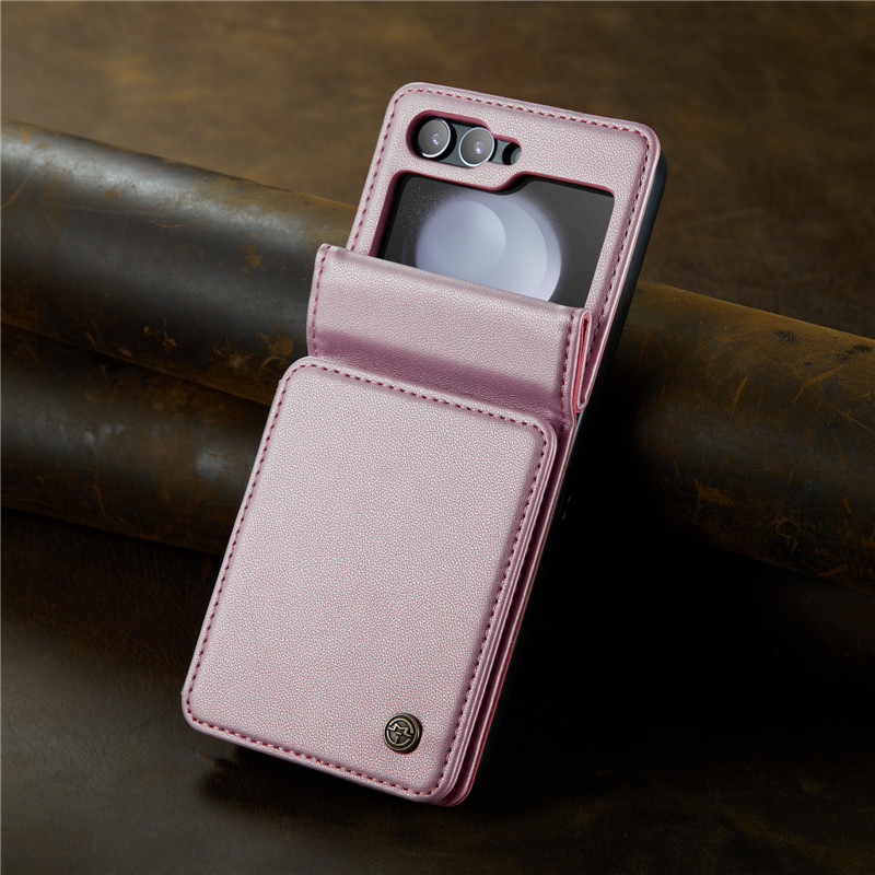EUCAGR Luxury Magnetic Wallet PU Leather Case For Samsung Galaxy Z Flip 5 6 7 Card Solt Holder Pocket Cover For Galaxy Z Flip7 5