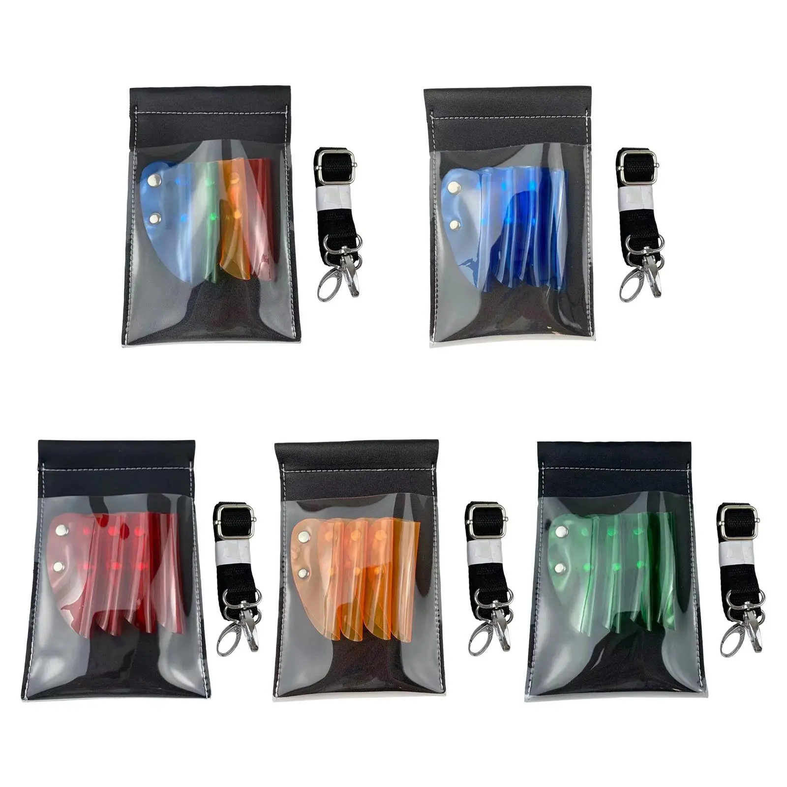Barber Scissors Bag with Belt PU Leather Hair Stylist Tools Bag Hairdressing Pouch for Comb Clip Shear Salon Barber Hair Stylist