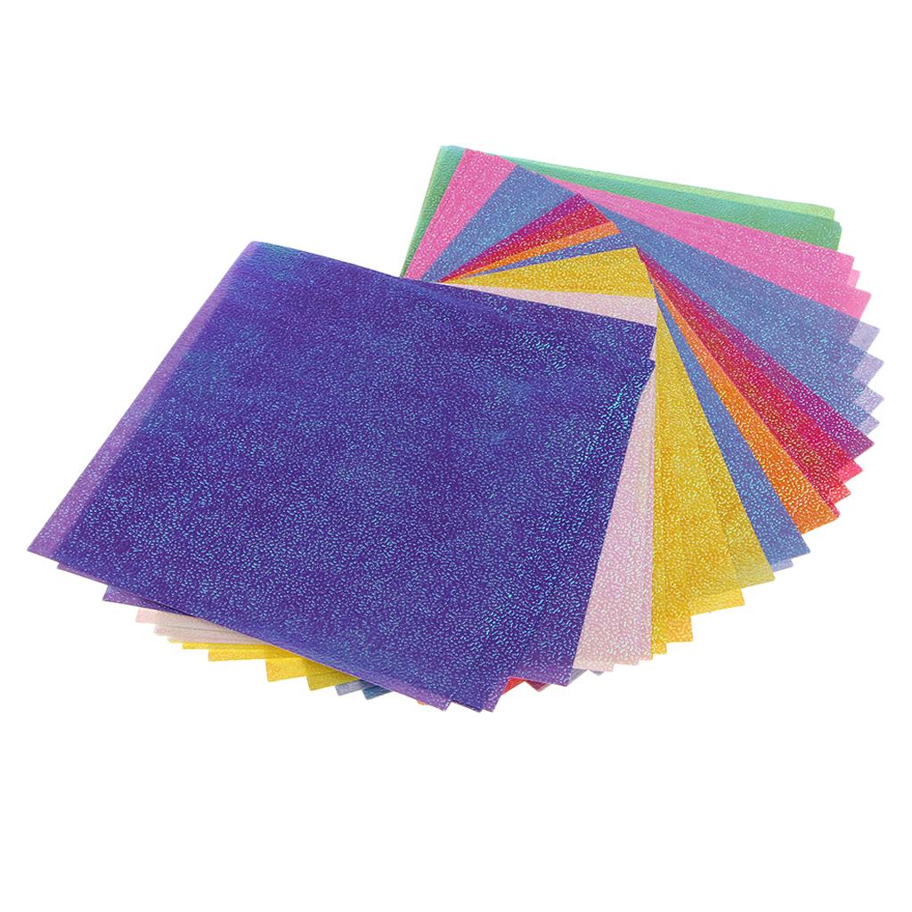 50 Pcs Scrapbooking Pearlescent Paper Cardstock DIY Handmade Cards Making for Art Crafts Mix Colour 7 x 7cm