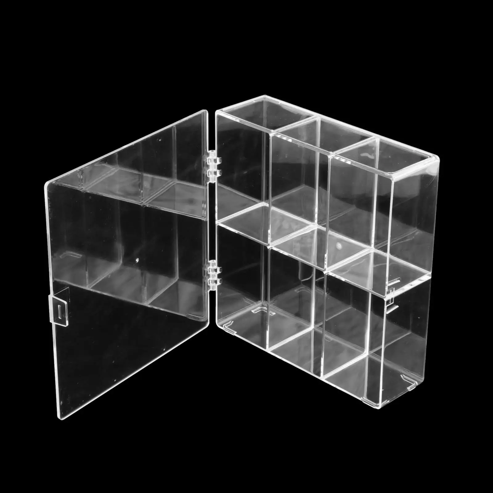 Acrylic Display Rack 6-Compartment Dust-Proof for  Home Miniatures