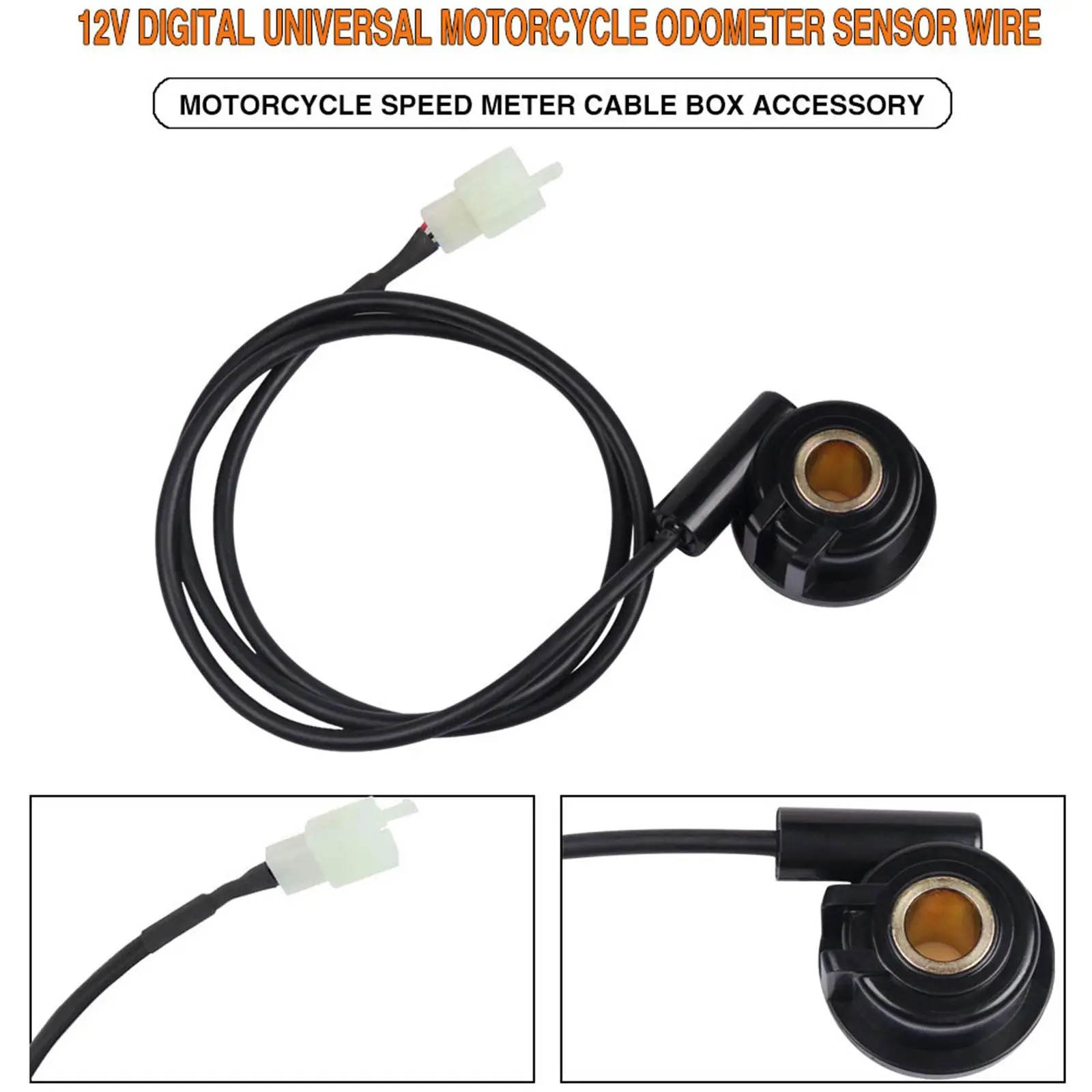 12V Digital Motorcycle Speed Meter Sensor Wire Replaces Universal Durable