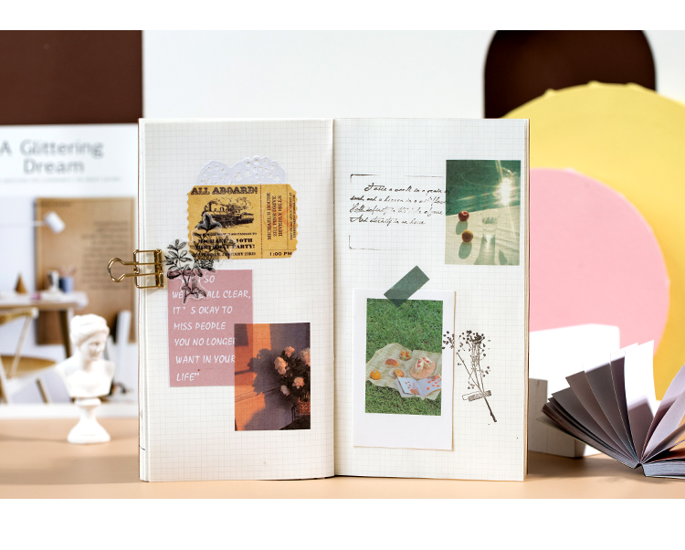 50 Sheets Rose Decorative Stickers Landscape Scrapbooking Diary Album Stationery Painting Stick Labels