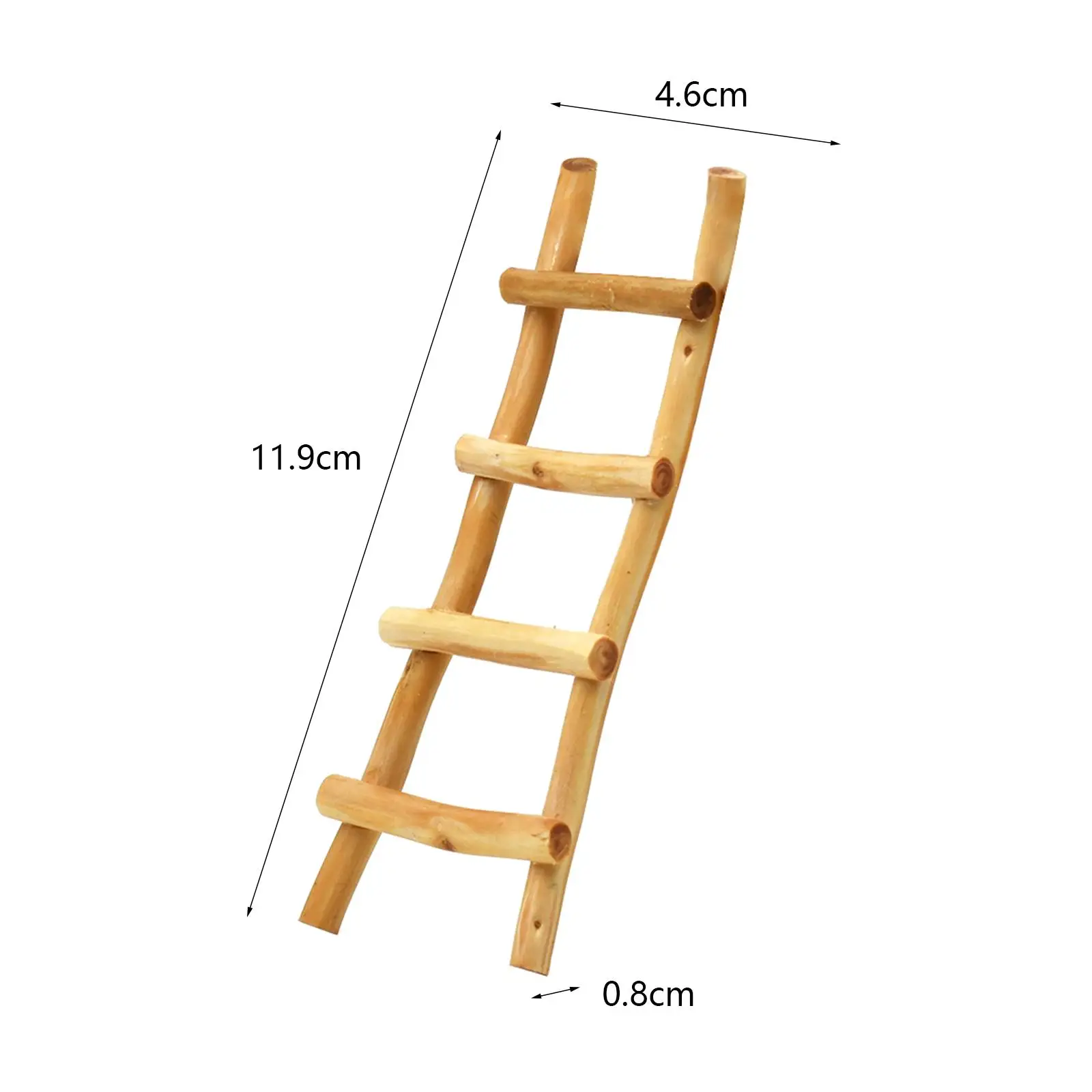 1/12 Wooden Mini Ladders DIY Craft Accessory Photo Props Miniature Scene Model 1:12 Miniature Ladder Dollhouse Ornament for Yard