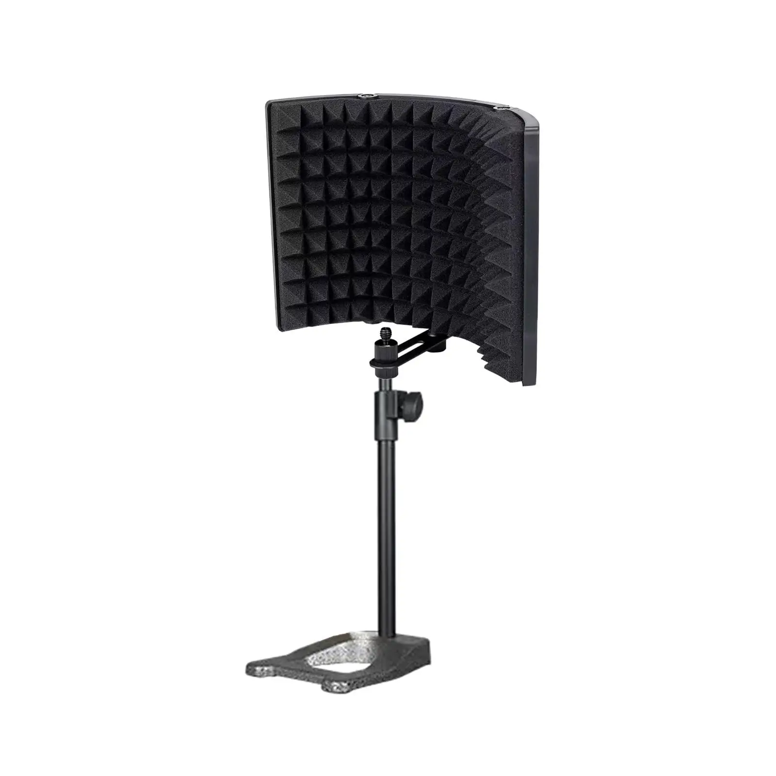 3 Panels Microphone Isolation Shield Adjustable Foldable Vocal Recording Panel Wind Screen for Podcasts Recording Studio