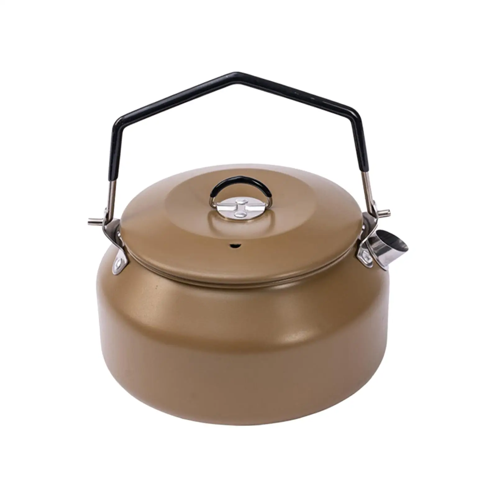 1L Camping Water Kettle Tea Pot Teapot Coffee Pot Anti Scald and Lockable Handle Boiling Water Teakettle for Barbecue Outdoor