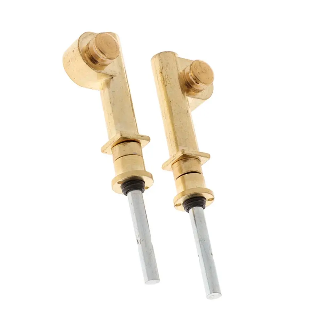 Tooyful Durable 2 Pieces Copper Erhu Axis Shaft Mechanical Axis String Instrument DIY Parts 9cm