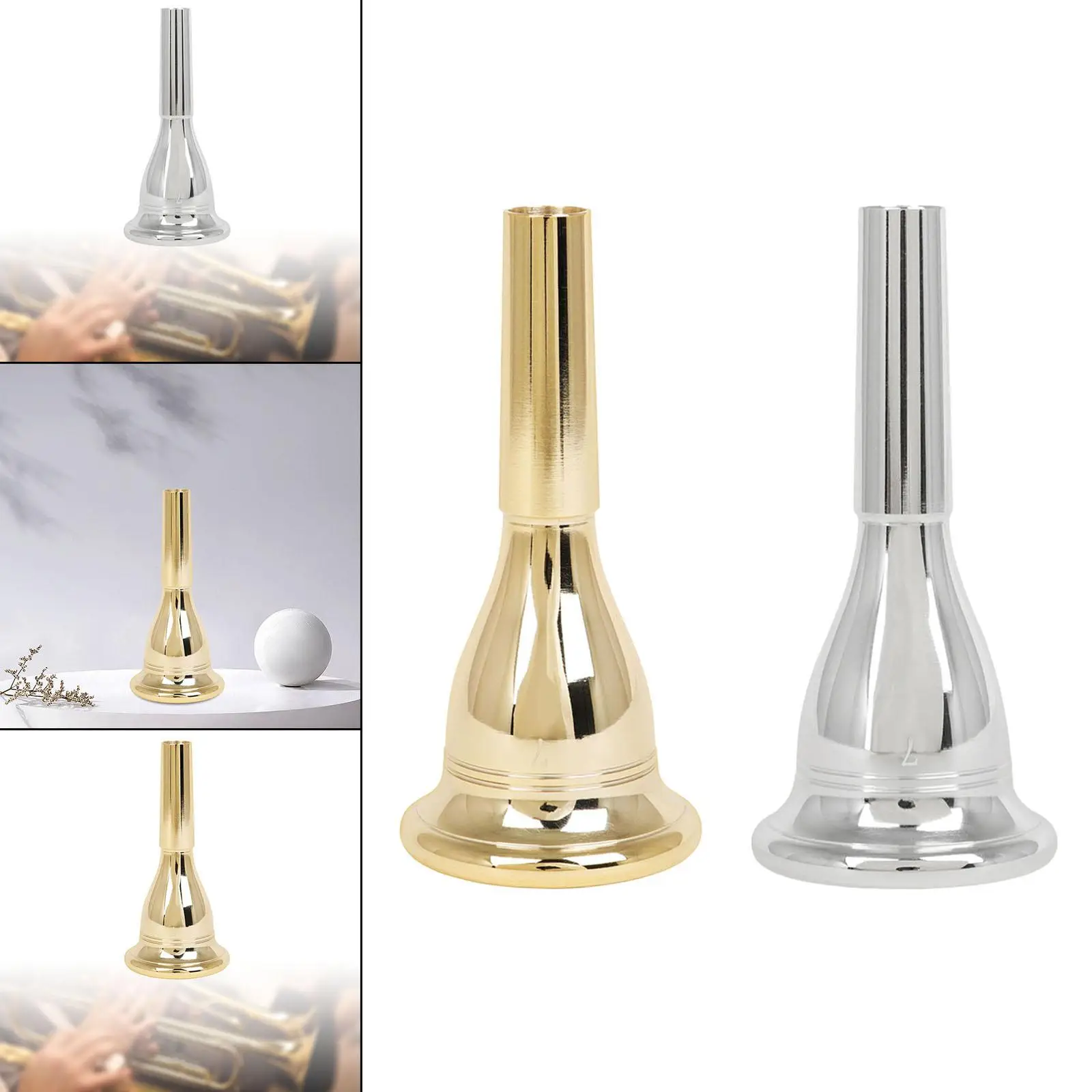 2x Brass Tuba Mouthpiece Precise Music Parts for Beginners Professional