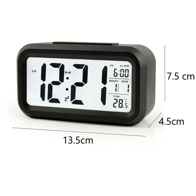 Qianly Reloj despertador digital de mesa, reloj digital electrónico de  12/24 horas, temporizador de sueño, despertador, despertador, reloj  electrónico