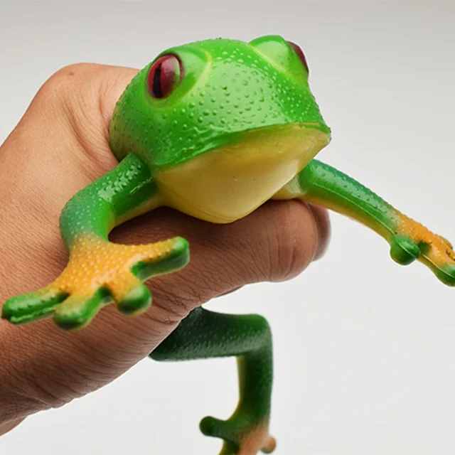 Simulation Frog Animal Squeeze Toy Soft Stretchy Rainforest Green Gold Frog  Model Spoof Vent Stress Relief Kids Hobby Collection - AliExpress