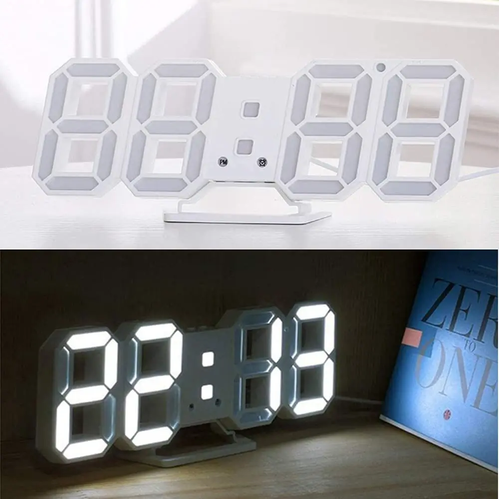 3D LED Digital Wall Clock Alarm Date Temperature Automatic Backlight Table Electronic Clock Digital Clocks Home Decoration