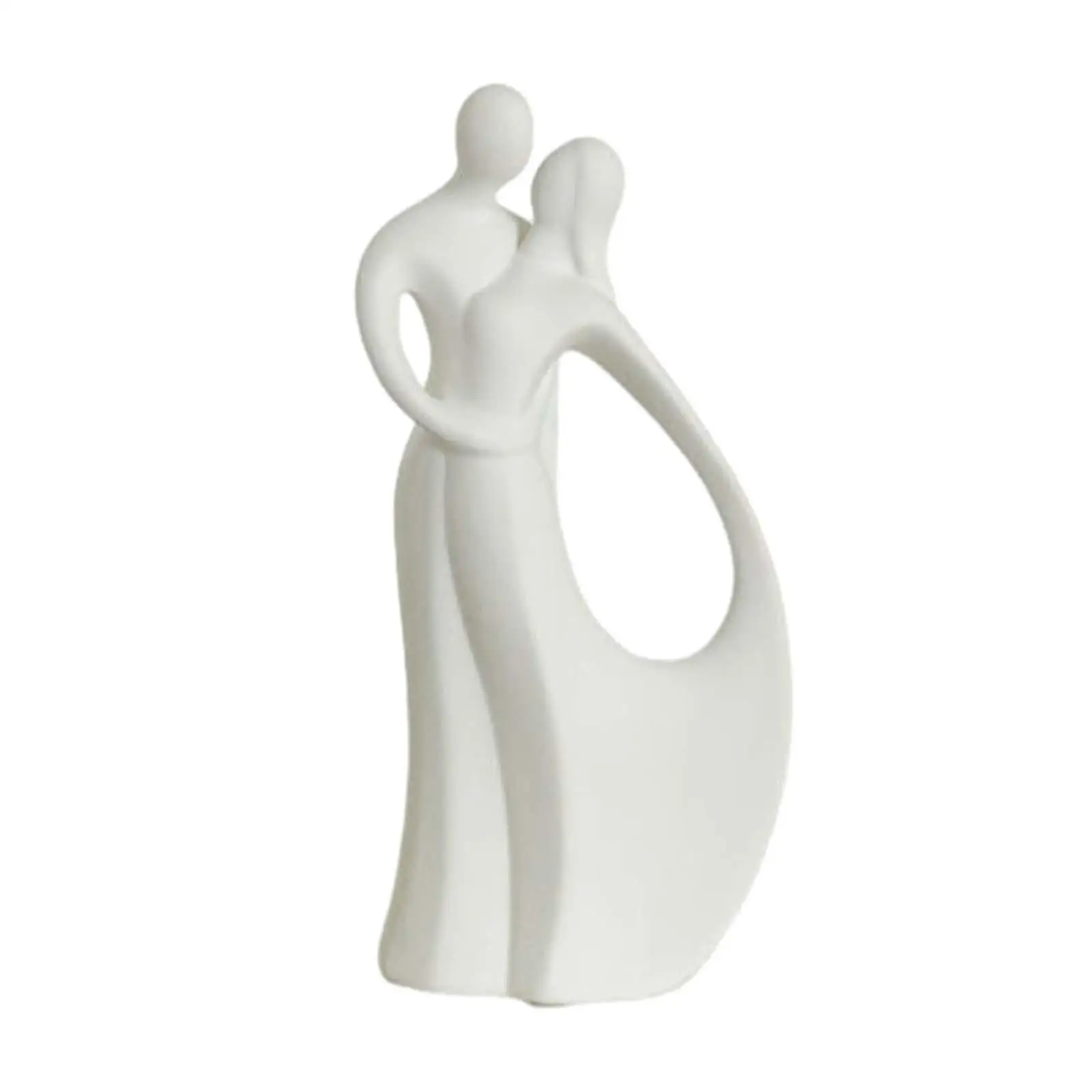 Couple Statue Nordic Style Abstract Figurine Lover for Desktop Cafe Office
