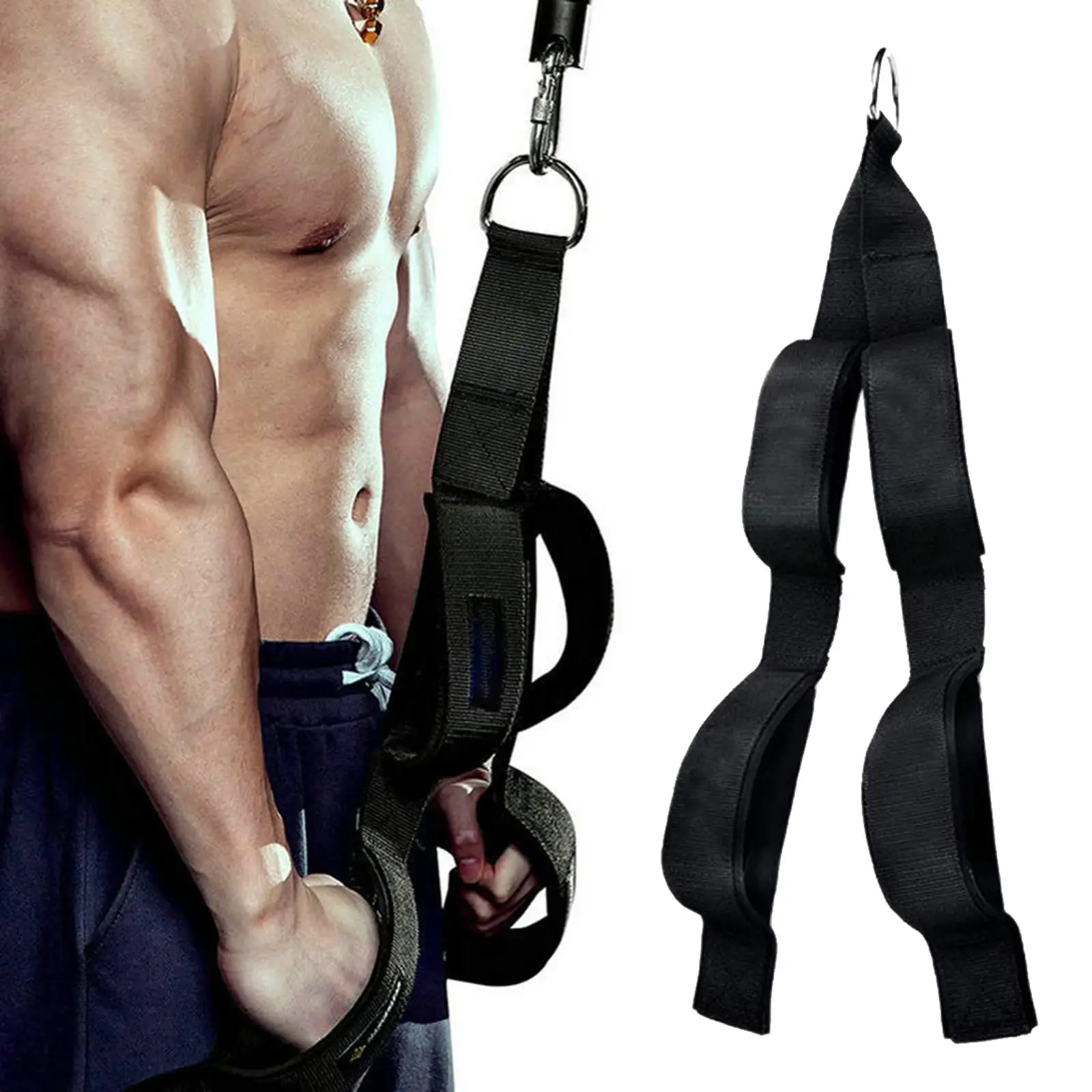 Tricep Rope Cable Attachment Pully for Strength Abdominal Training Workout