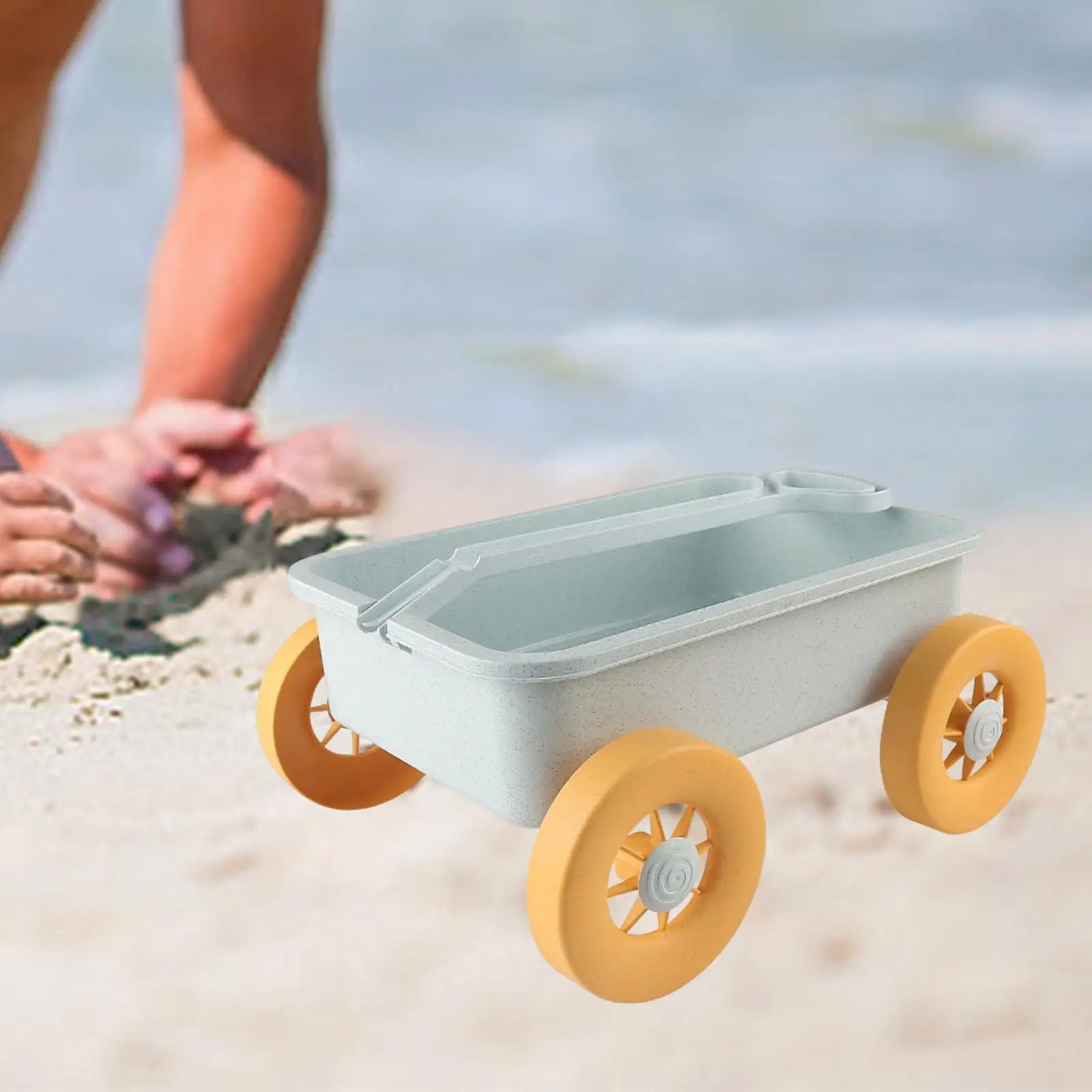 Kid Pull Beach Toy Cart Outdoor Toy Motor Vehicles Wheelbarrow for Stuffed Animals
