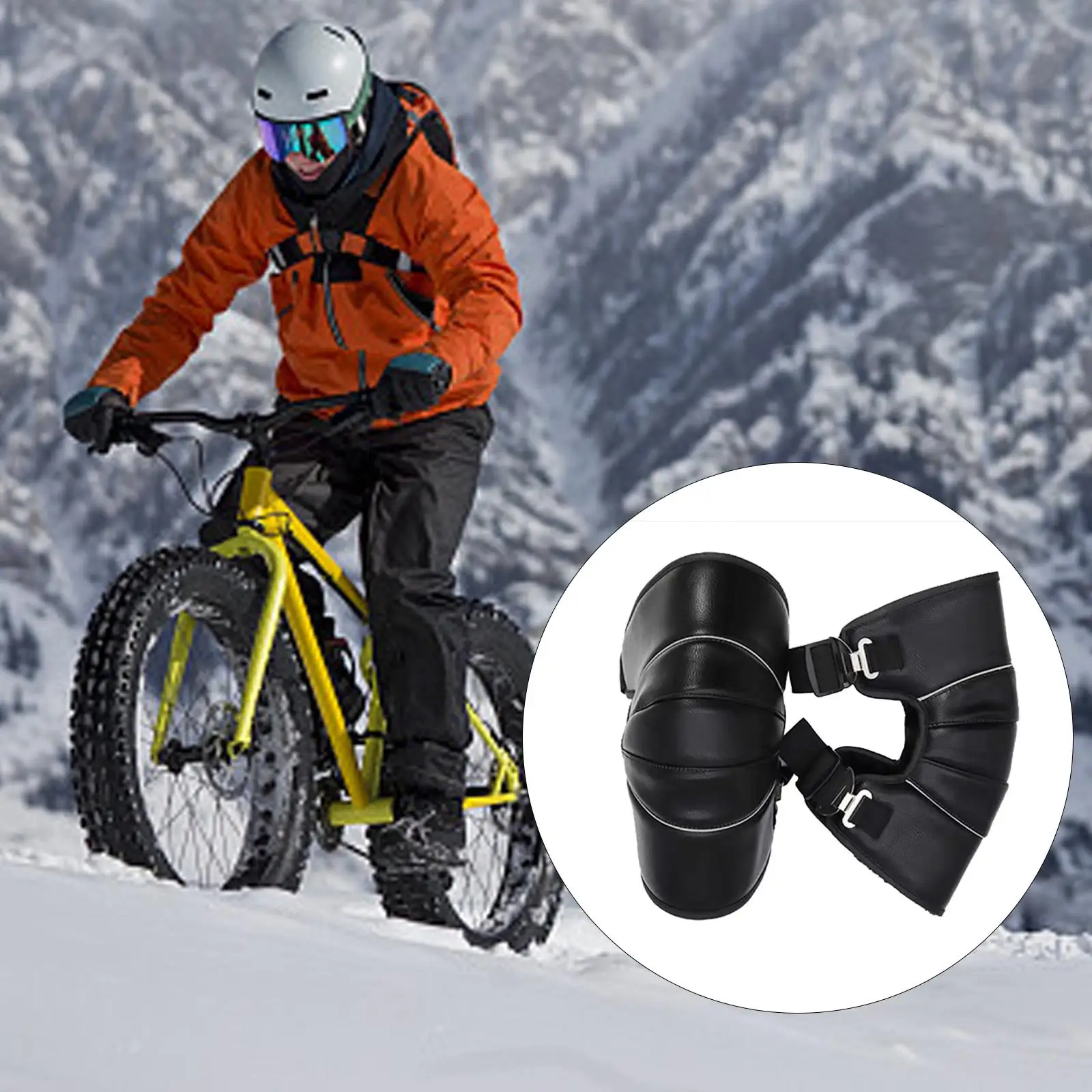 2x Unisex Winter Knee Pads Motorcycles Leggings Warmer Kneepad Protective Gear