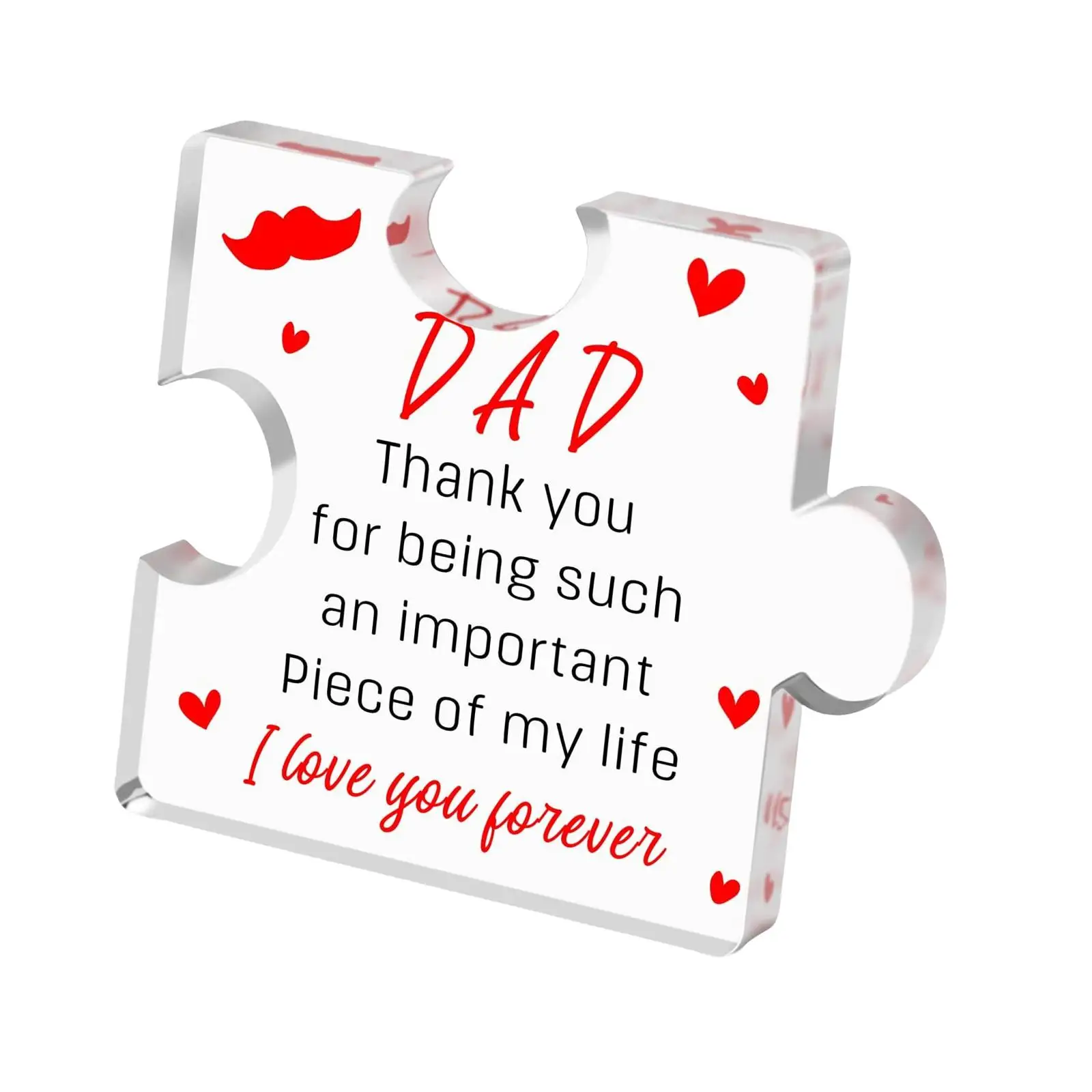 Fathers Day Present, Acrylic Block Puzzle, Cool Dad Presents, Heartwarming Father Day Puzzle Sign, Birthday Gifts