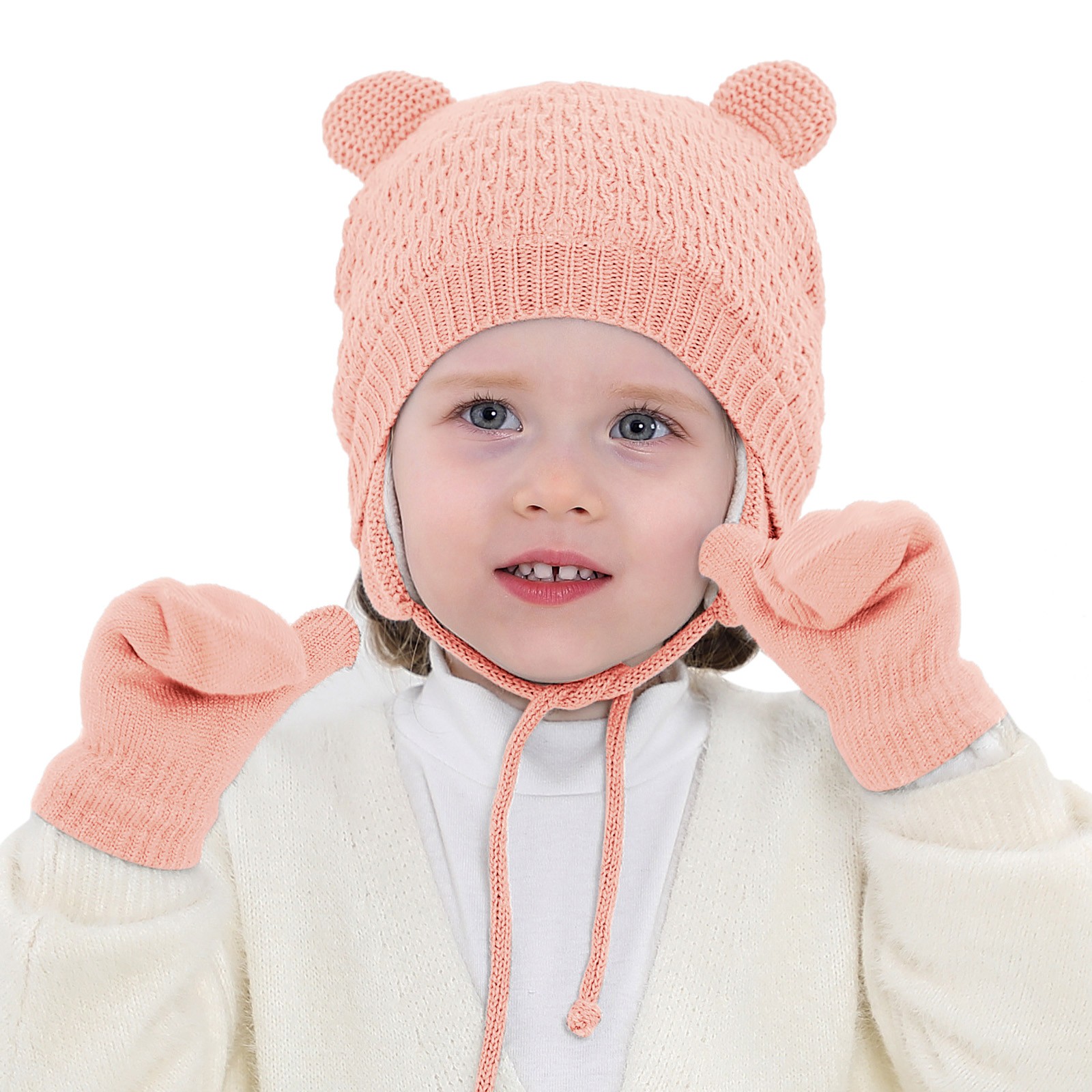 Knitted Set Hat Baby Woolen Hat Winter Children S Gloves Baby Care Kid Baby Toddler Hat Bows For Baby Girls Aliexpress