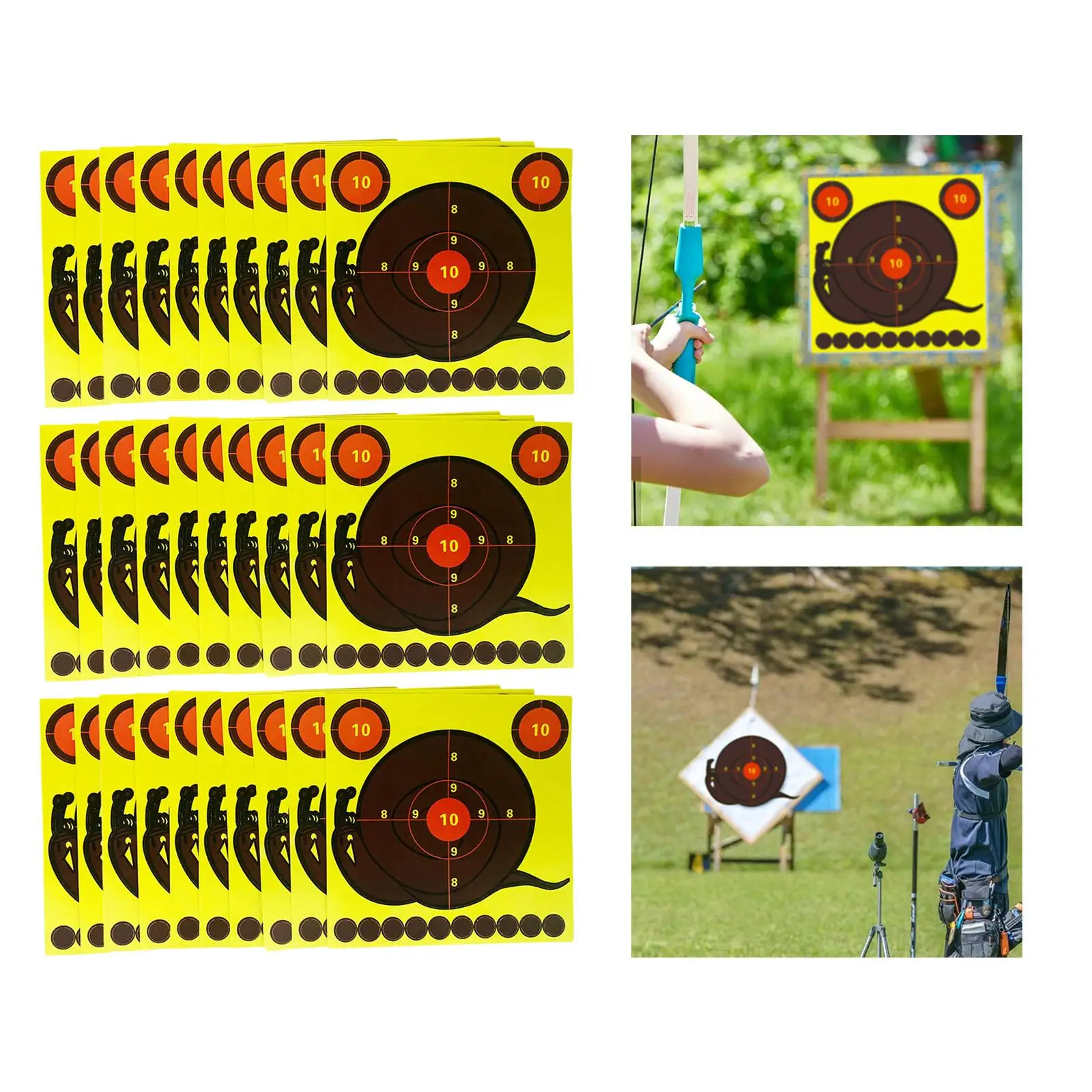  Targets 8x8 Inch Self  Paper Reactive Stickers   Pellet  Air