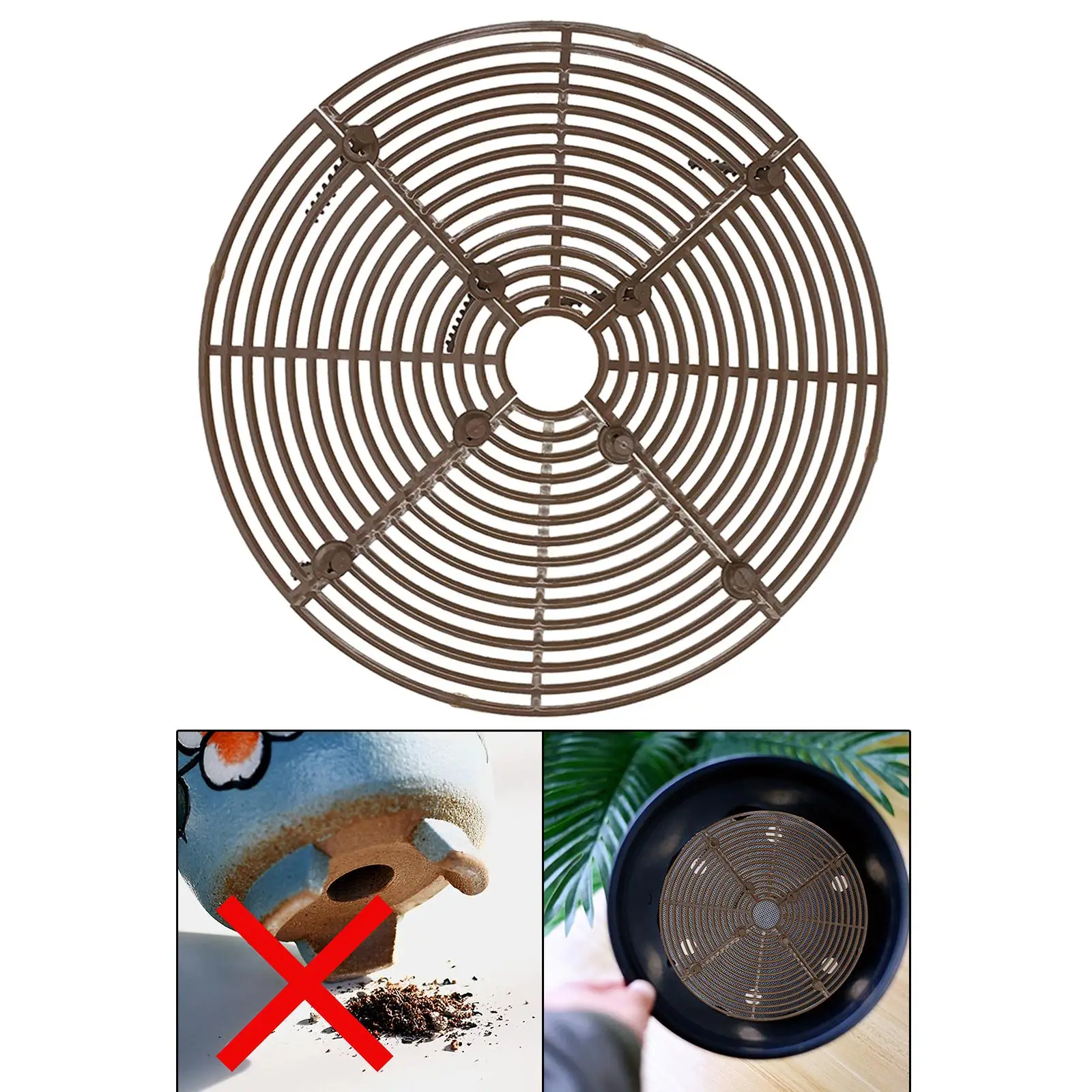 Plant Pot Grid with 8 Nails Baby Safety Plant Easy Install Cat Digging Stopper Pot Cover for Dog
