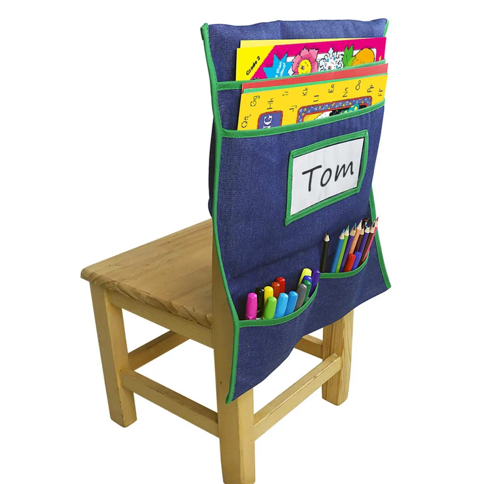 Chair Organizer Sturdy with Name Tag Slot Heavy Duty Perfect Fit Thoughtful Durable Chair chair Back Pocket for Storage Daycare