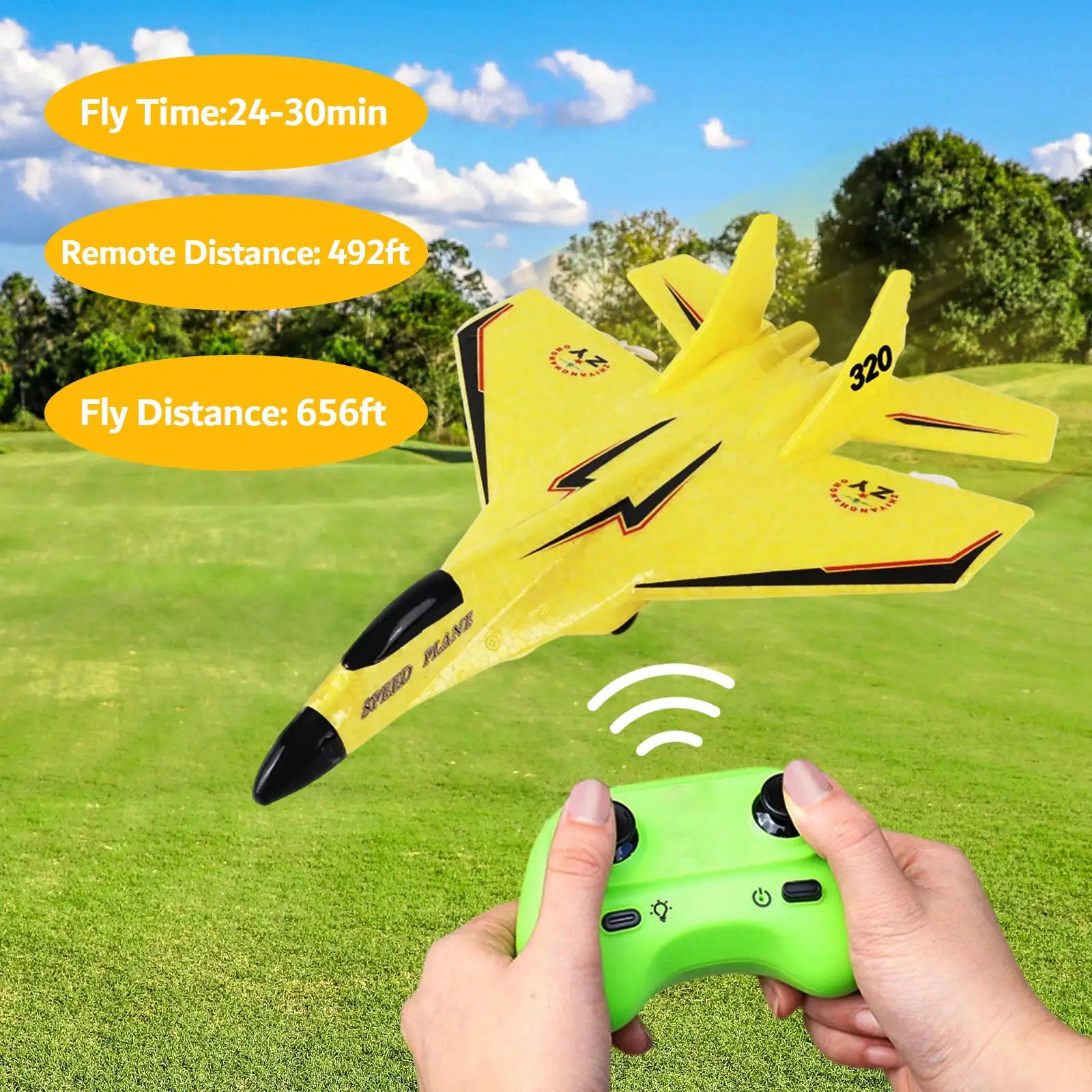 RC Plane Lightweight Outdoor Flighting Toys Ready to Fly Fighter Toys RC Aircraft Jet Hobby RC Glider for Adults Beginner
