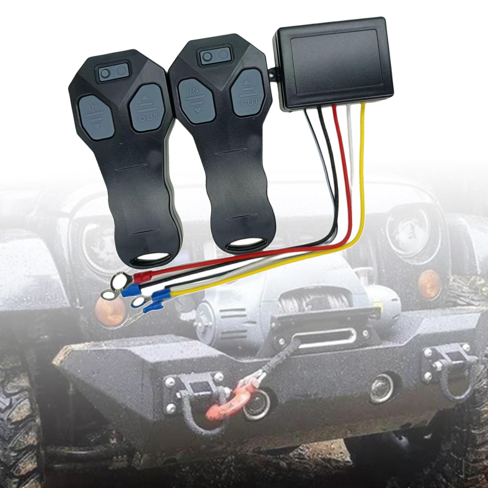 Winch Remote Control Kit Handset Switch 2 Electric Remote Control DC12V 24V for