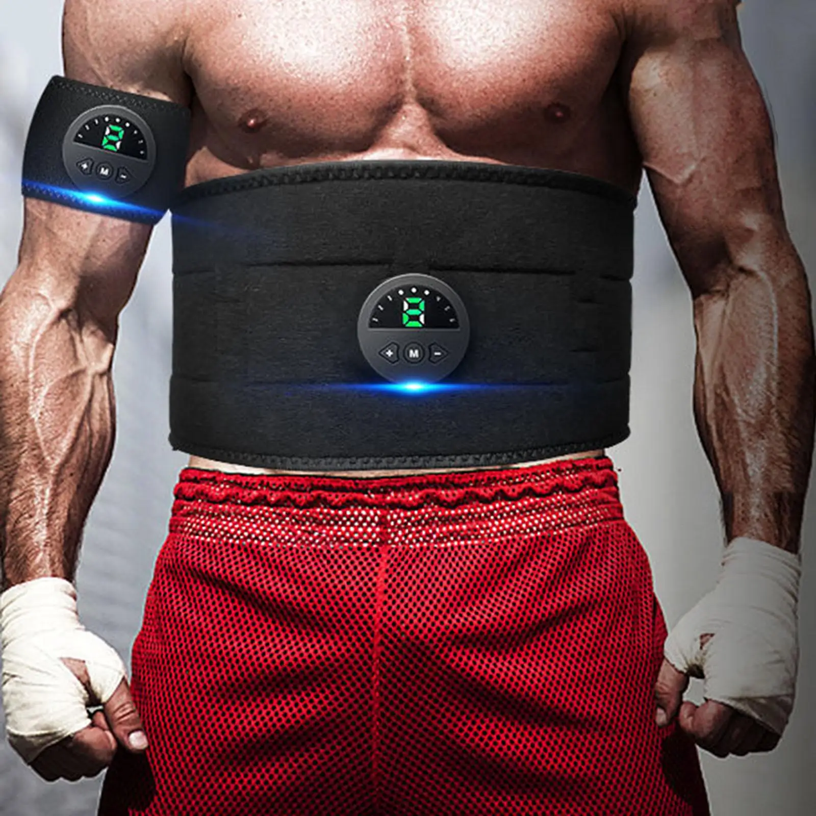 ABS Stimulating 6 Modes 9 intensities Abdominal Trainer Belt Gym Device Gear