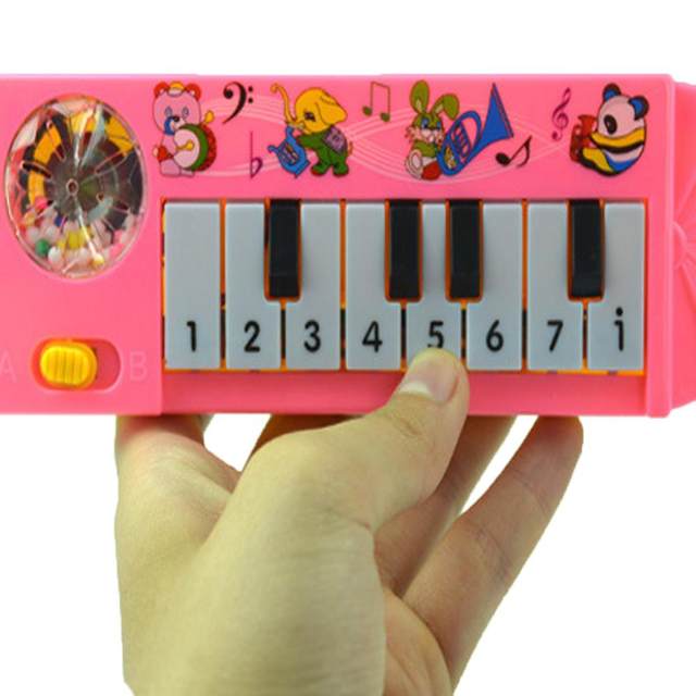 S&C Adorável Lion Baby Piano Toy - 5 Teclas numeradas e coloridas