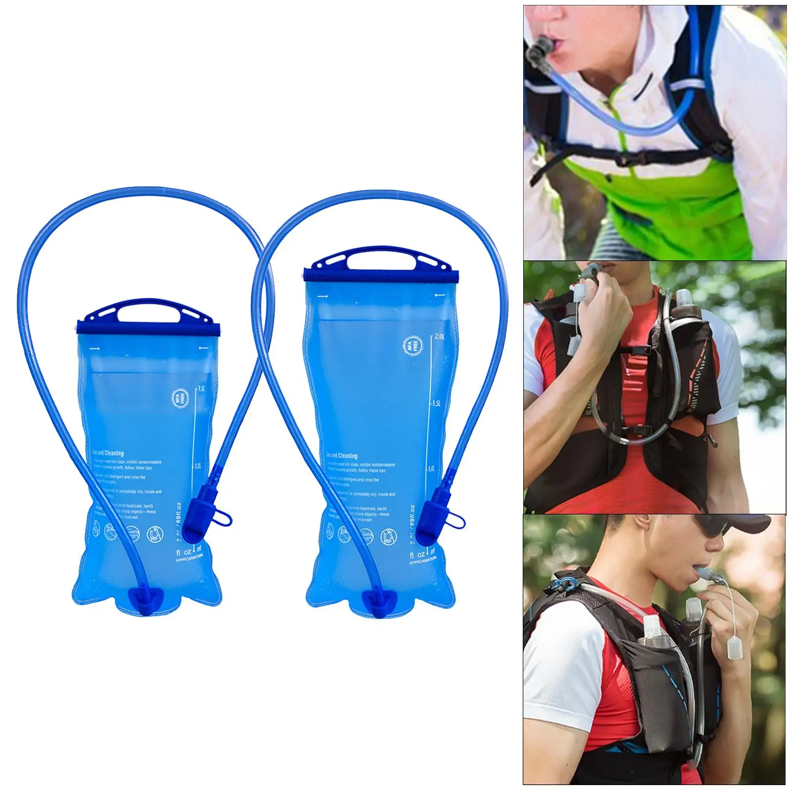 Outdoor Hydration Bladder 1.5L 2L Hiking Water Reservoir Hydration Pack