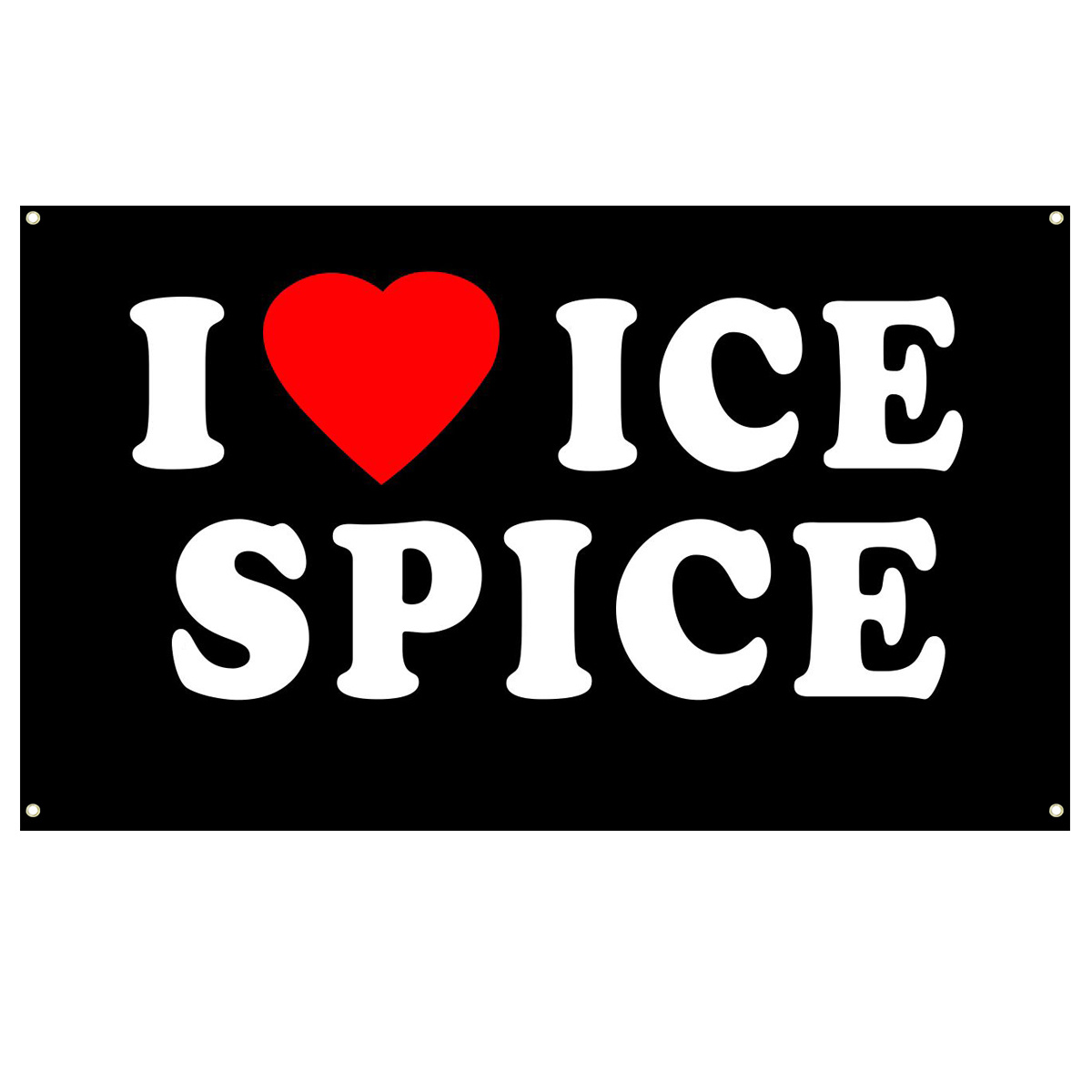 Настенный гобелен с надписью «I Love Ice Spice», 3x5 футов, 90x150 см