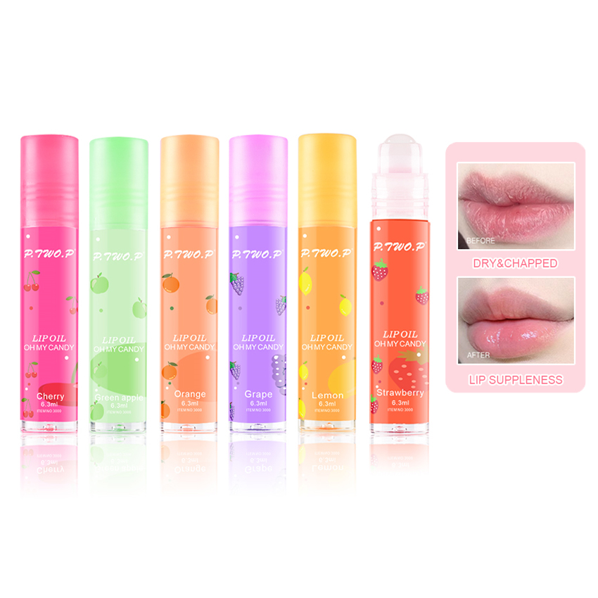 Best of P.TWO.P Fruit Roll-On Lip Balm Lip Makeup Primer Moisturizing Transparent Lip Oil Long Lasting Hydrating Lip Repair Gloss Reviews & Tips