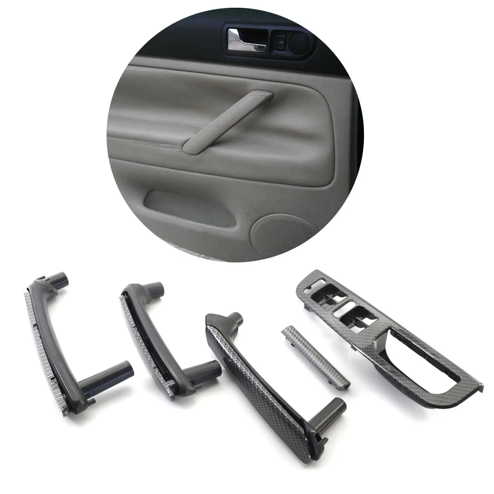 Interior Door Pull Handle Window Switch Bezel ABS Fits for B5 Easy to Install