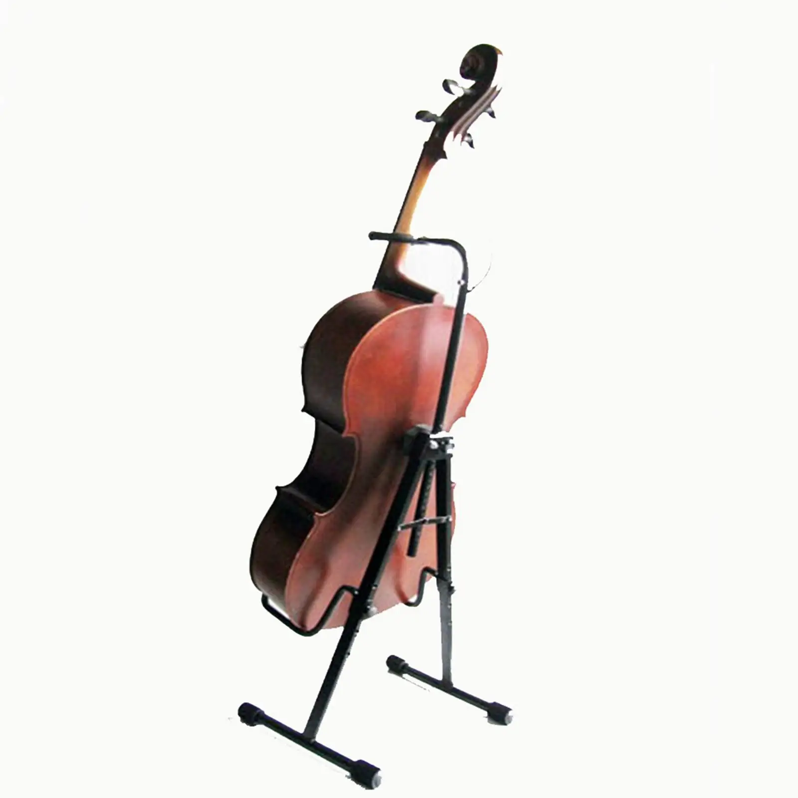 Metal Cello Display Stand with Hook Foldable Durable Accessory Sturdy Silicone