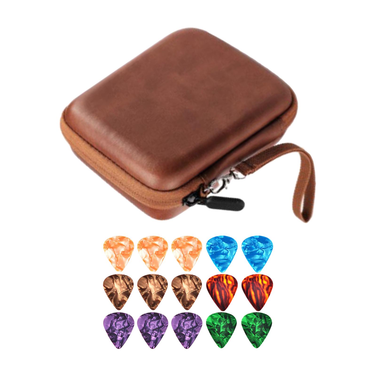 Portable Guitar Picks Holder Case Large Capacity Plectrums Bag for Acoustic Strings