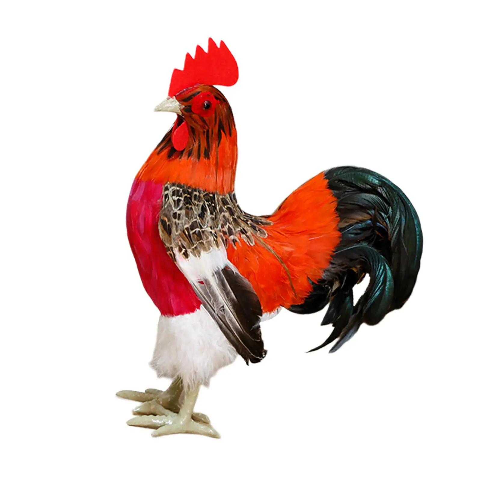 Simulation Rooster Statue Crafts Chicken Ornament Art Decoration for Outdoor Room Lawn Decoration