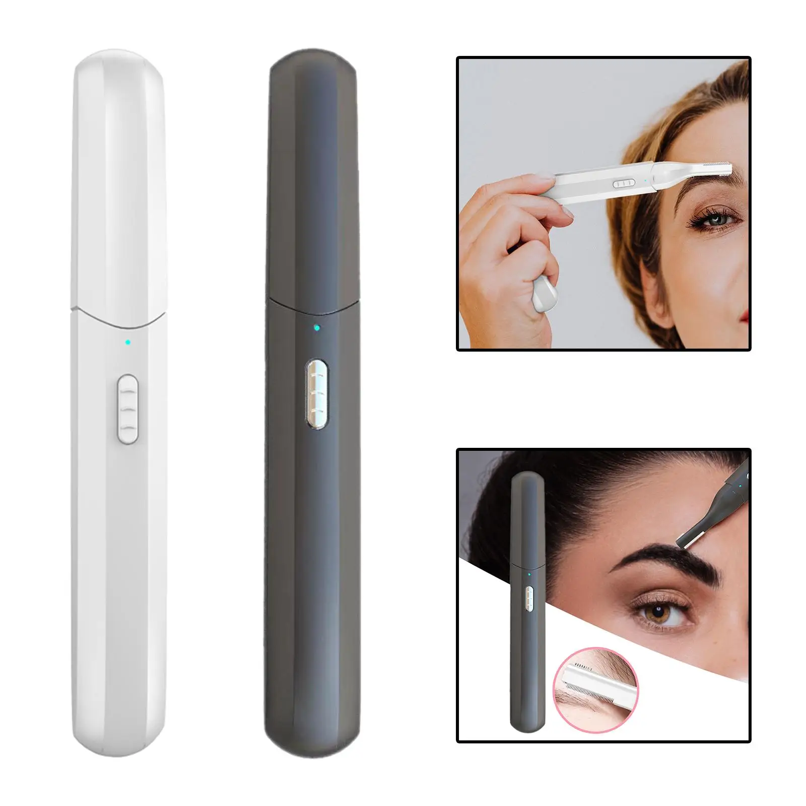 Electric Eyebrow trimming Precision Cutting Hair Removal Tool Facial Shaving Tool with Dual Cutter Head for Lips Arms