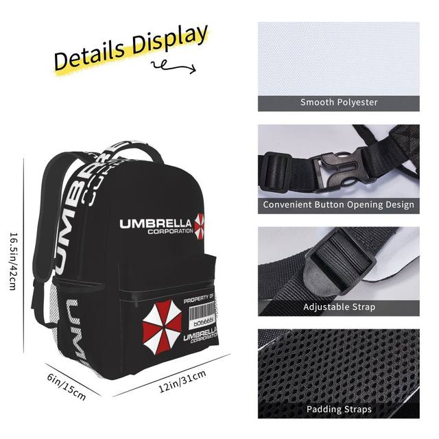 Umbrella Corporation Backpack Bag Gaming Gamer Cool Cute Gift