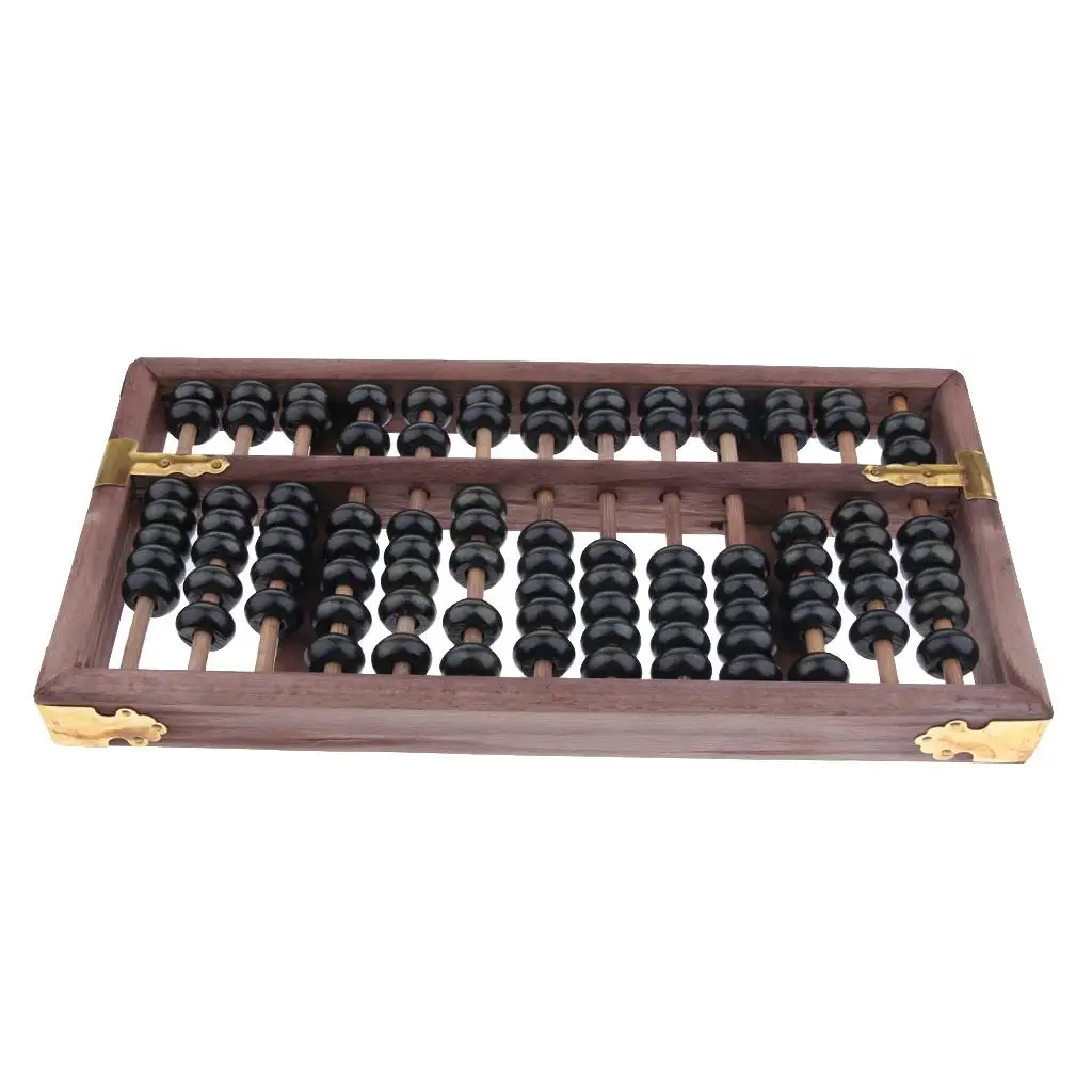 13 Rods Wooden Chinese Abacus  Kids/Baby Preschool Math Counting Toys